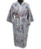 Cotton Long Kimono Robe Sleepwear Indian Hand Printed Night Wear Maxi Bathrobe