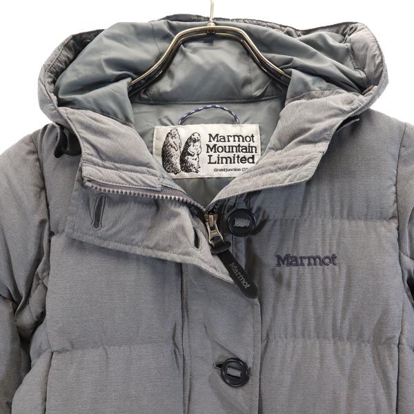Marmot Пуховик для улицы S Серый Логотип Еды Женский Б/У
