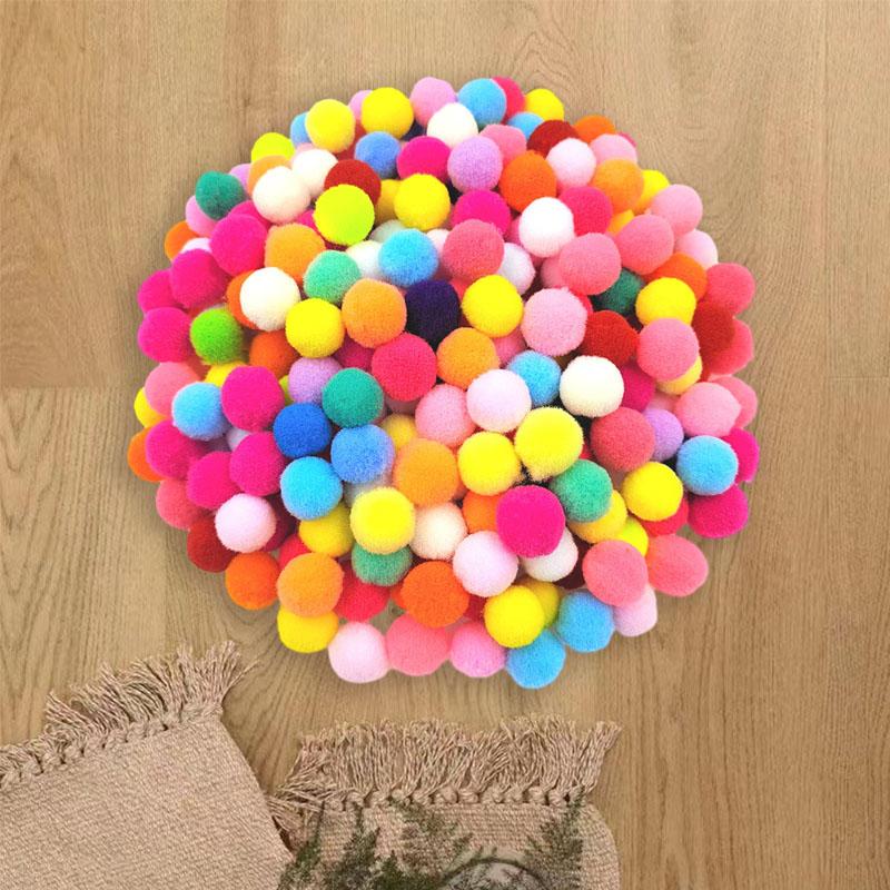 Детские игрушки Мягкие аксессуары Многоцветный 10/15 мм Свадебный декор Швейное ремесло Материал ручной работы Сделай сам Пушистые украшения Помпон Плюшевый шар Помпоны Аксессуары