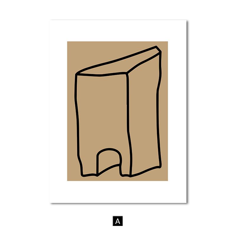 Современный минималистский синий блок холст картина абстрактная линия плакат настенная художественная печать для гостиной домашние декоративные фотографии