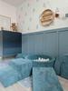 Foam Playground with Bridge Corduroy Blue 100 Balls: Pearl, Silver, Light Mint