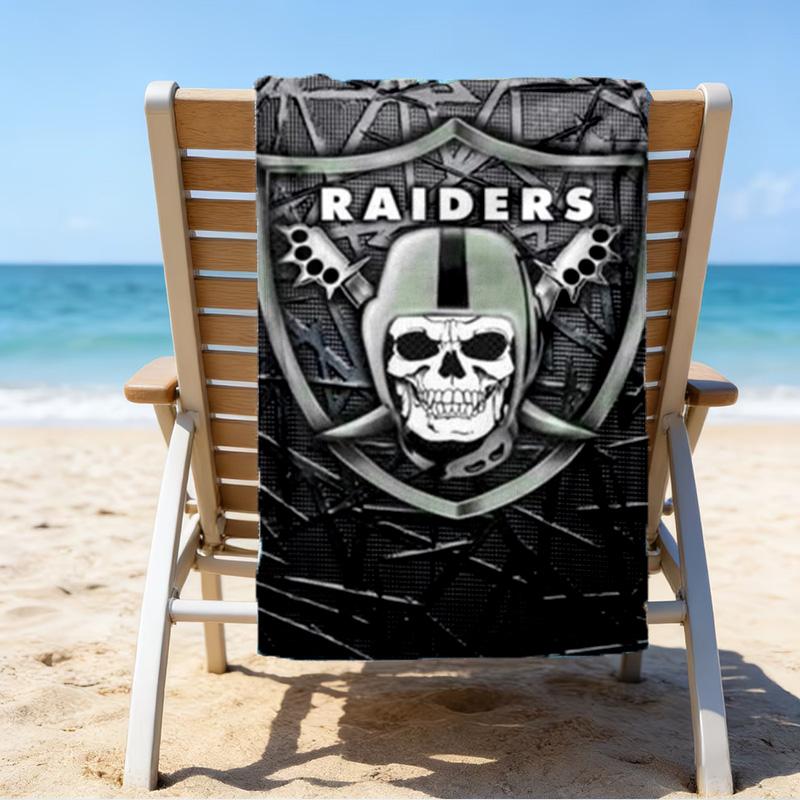 Пляжное полотенце с принтом «Наследие футбольной команды Raiders», супермягкая микрофибра, идеальный подарок на день рождения, для бассейна, пляжа, путешествий, для семьи и друзей