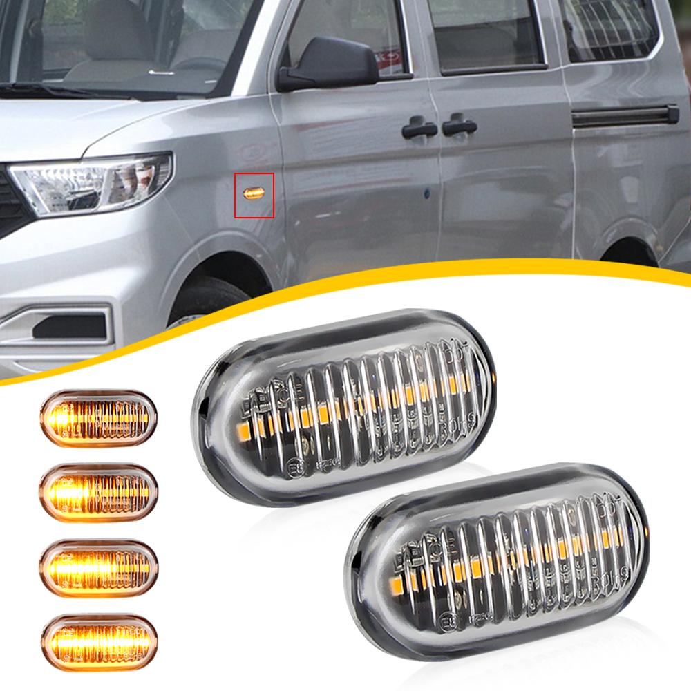 2 шт. Светодиодный указатель поворота, боковой габаритный огонь для Wuling Zhiguang V 6376E/6400 Hongguang MINIEV 20-22 V 2019-2025 E10 EV50 Повторитель