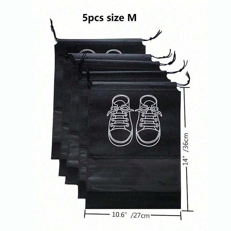 5 Pack Portable Travel Shoe Bag, Space-saving Dust-proof Storage Bag