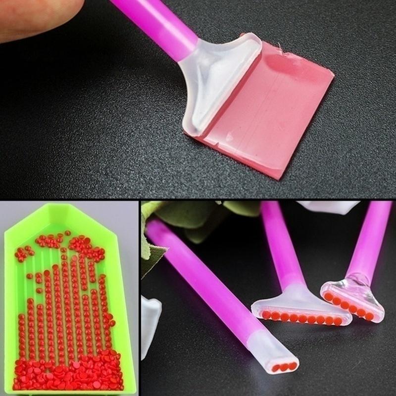 40 шт. 5D LED алмазная живопись наборы крестиков инструменты - алмазная липкая ручка DIY алмазная вышивка аксессуары