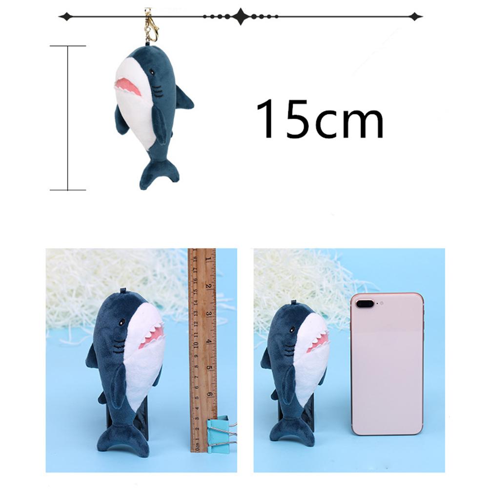 15 см милый мини акула плюшевый брелок подвеска игрушки мягкий мультфильм акула плюшевая кукла рюкзак брелок