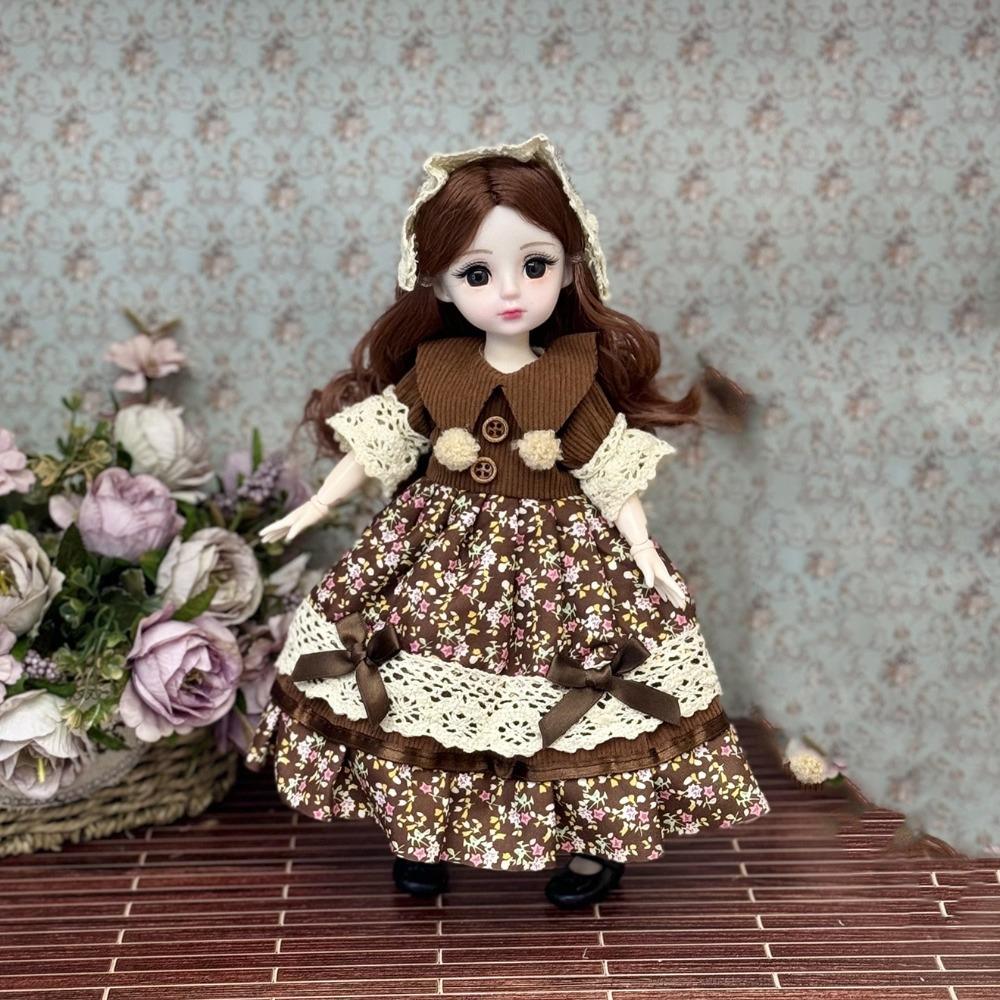 Привлекательные глаза 30 см BJD кукла с одеждой длинные волосы принцесса макияж шарнирная кукла малыш