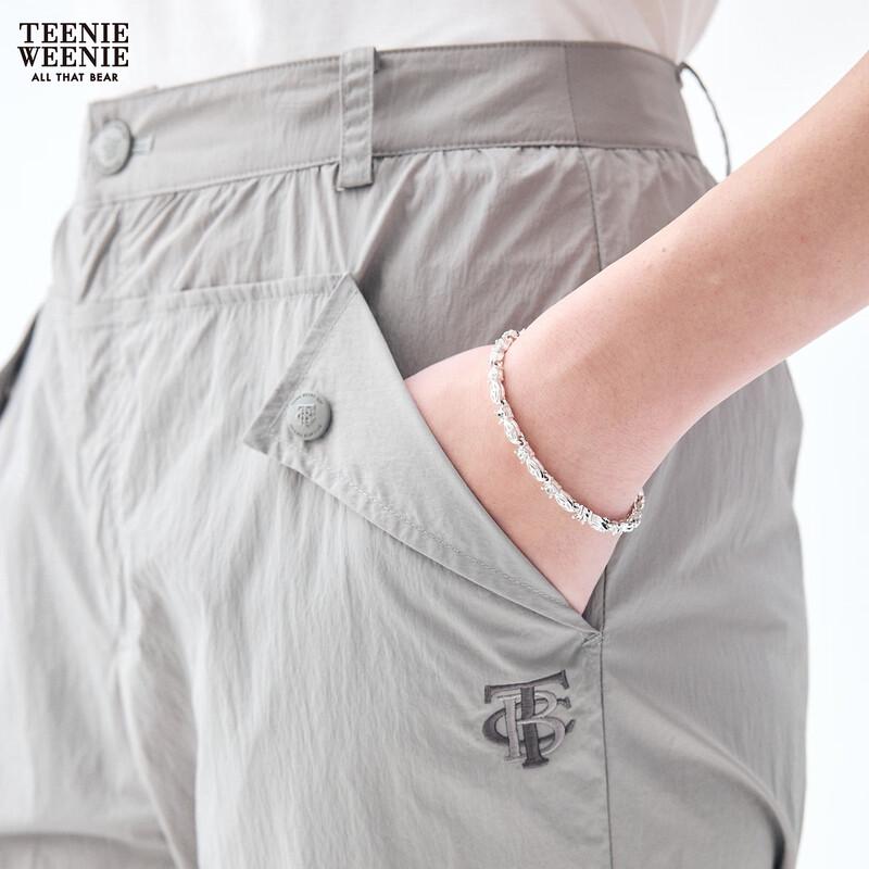 Teenie Weenie Женские повседневные длинные брюки с буквенным принтом и изображением медведя