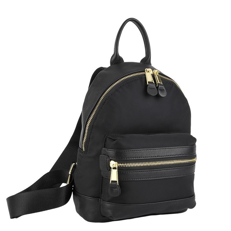 Кожаный рюкзак на молнии, черный кожаный рюкзак для женщин, дорожная сумка для хранения, студенческая сумка, сумка через плечо