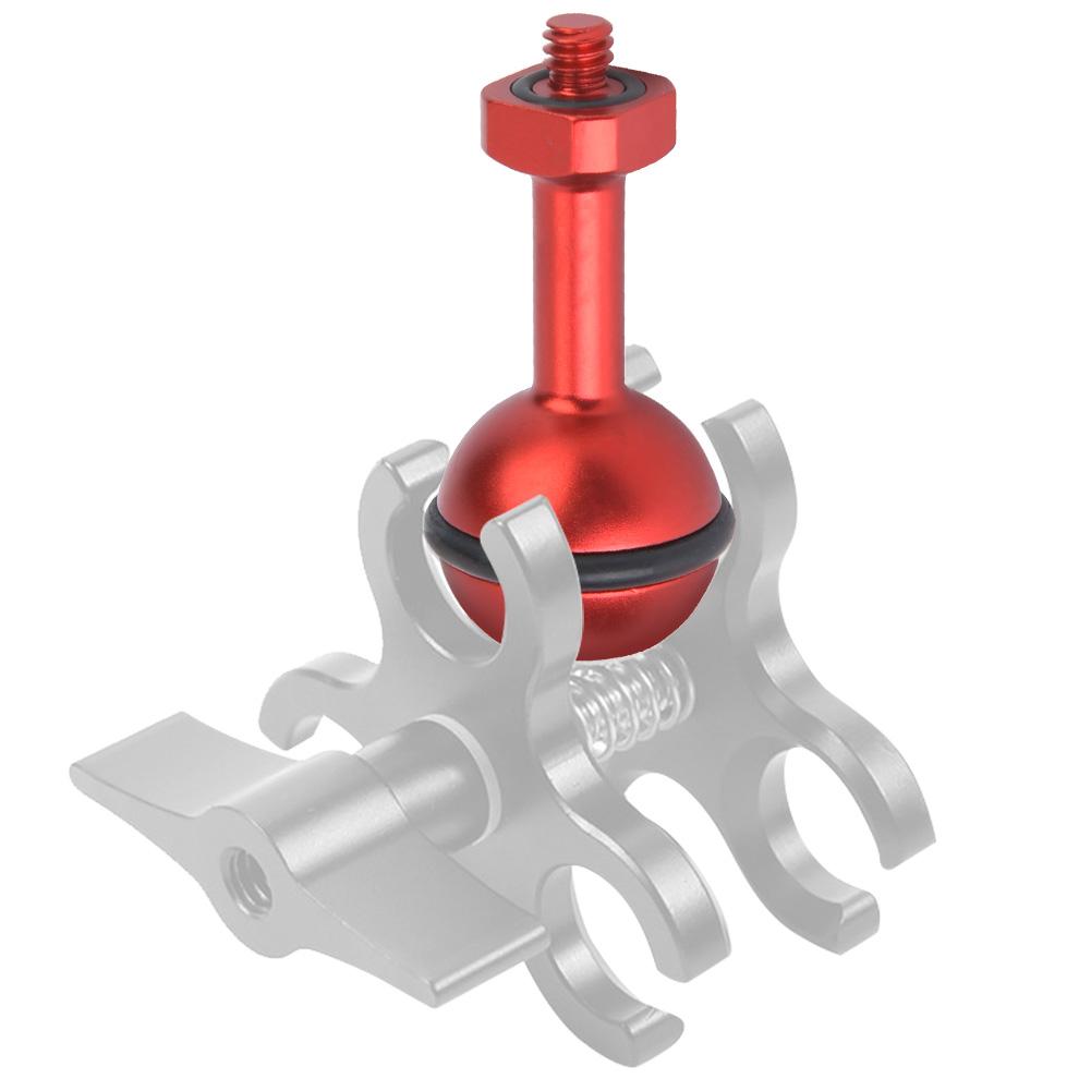 Кронштейн для дайвинга, экшн-камера, шаровая головка, держатель заполняющего света, крепление на винт 1/4" (красный)