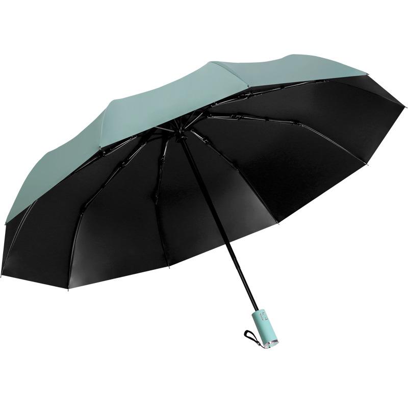 Men's Minimalist Nordic-Style Fully Automatic Folding Umbrella for Rain or Shine