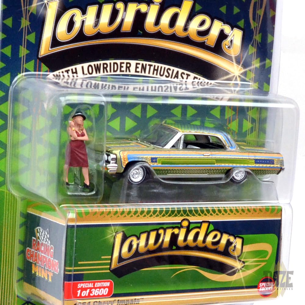 RACING CHAMPIONS Масштаб 1:64 «MiJo Эксклюзив – Лоурайдеры – 1964 Chevrolet Impala с Фигуркой»