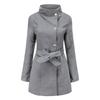 2021 European & American Autumn/Winter Women's Slim Long Sleeve Wool Coat
