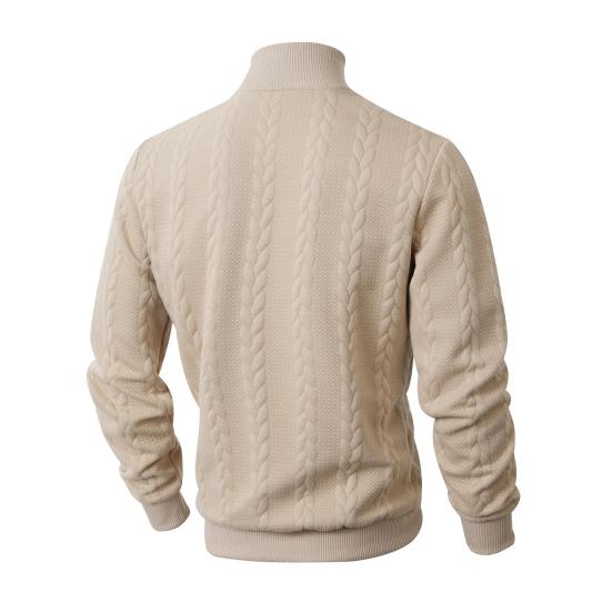 Men Turtleneck Sweater Twisted Knitted Pullover Sweater Casual Solid Color Base Layer Top for Street Work Dating Daily Wear