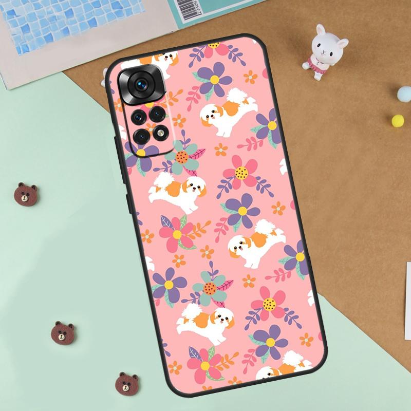 Cartoon Shih Tzu Dog Case For Xiaomi Redmi Note 14 13 12 9 10 11 Pro 10S 11S 12S Cover For Redmi 13C 10C 12C 14C