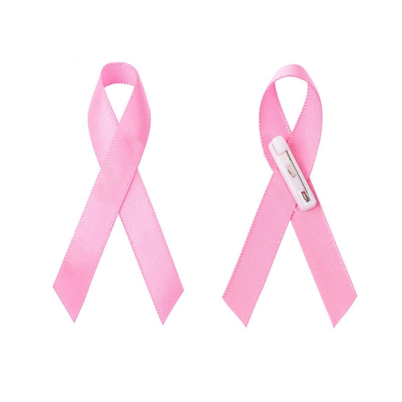 Набор из 200 брошей-булавок с лентами, красивые дизайны, розовая лента, эмалевая булавка, значки для информирования о здоровье и осведомленности о раке молочной железы