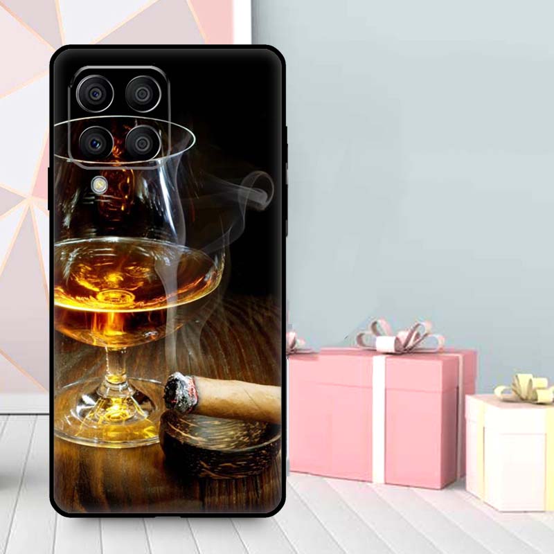 Кейс для напитков с сигарой и виски для Samsung Galaxy M56 M52 M32 M53 M16 M11 M21 M31 M35 M12 M13 M14 M15 M36 M55 M34 M54