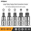 Набор бит Torx и Spline с 12 гранями: Внутренний шестигранник, размеры M10-M18
