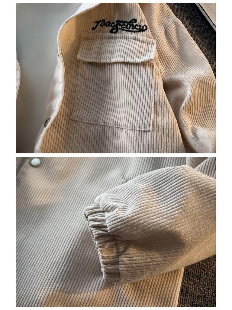Men's 2023 Corduroy Jacket: Retro American Workwear Style for Spring & Autumn