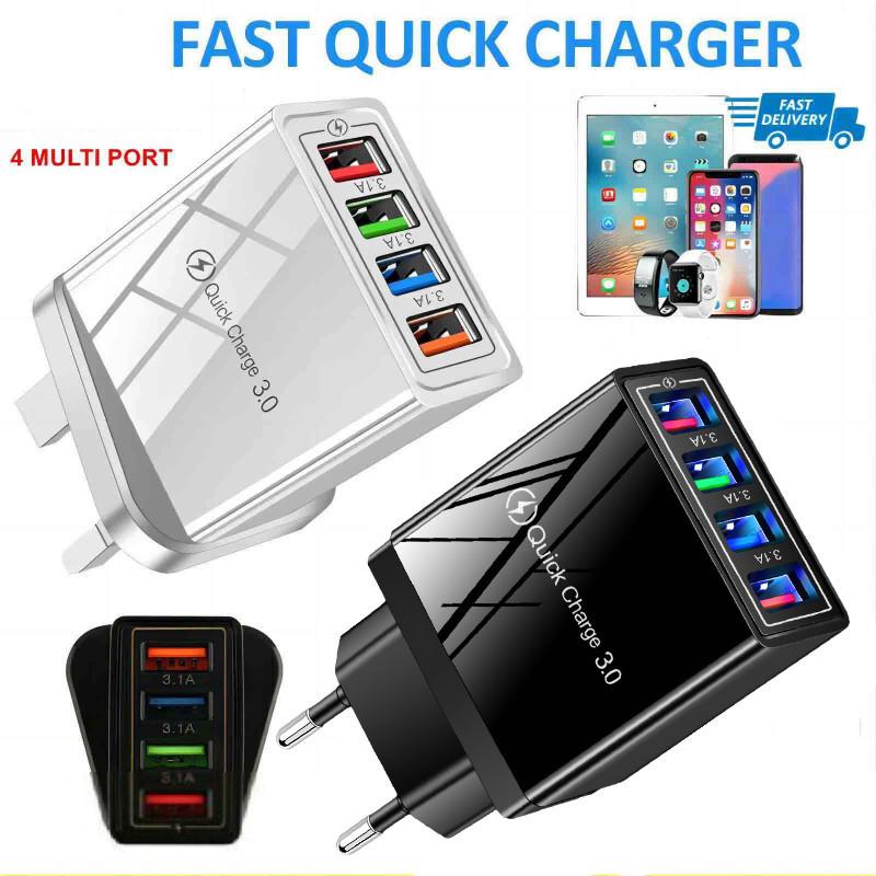 Цветное 4 USB Зарядное устройство для телефона 3А Планшета Дорожное Зарядное устройство EU Вилка Зарядная Головка