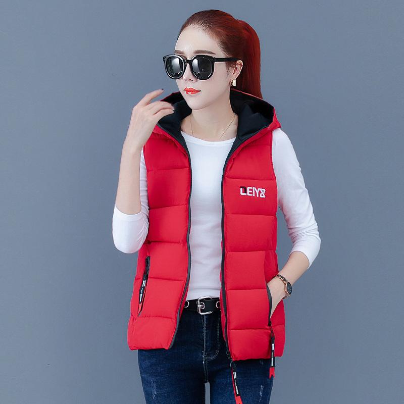 Down Cotton Vest Women Short Jacket Outer Wear Autumn Winter Fashion All-Match Plus Size Waistcoat Vests Woman