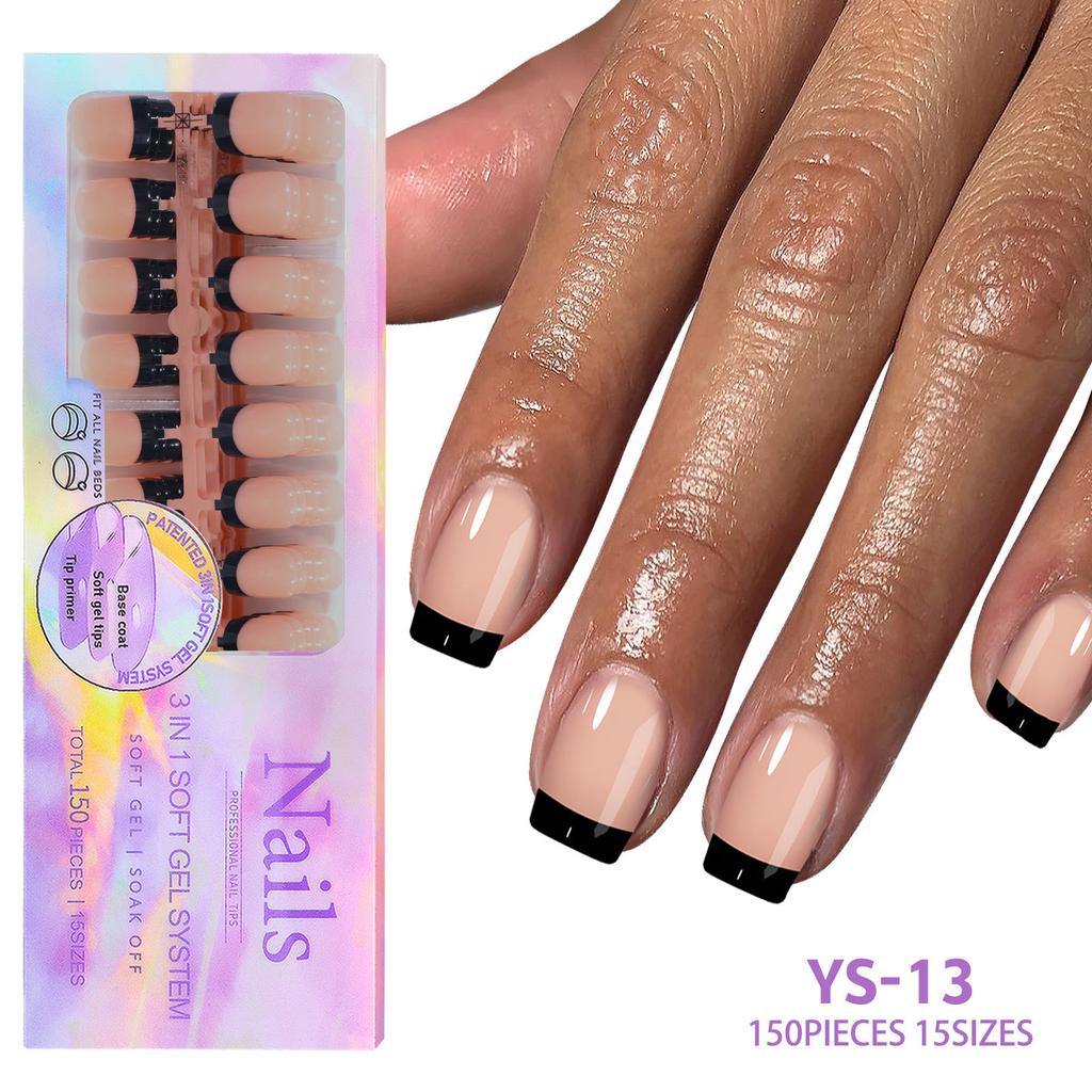 Нейл-арт, бесследный, ношение ногтей, съемный, французский, ношение ногтей, накладной ноготь, патч