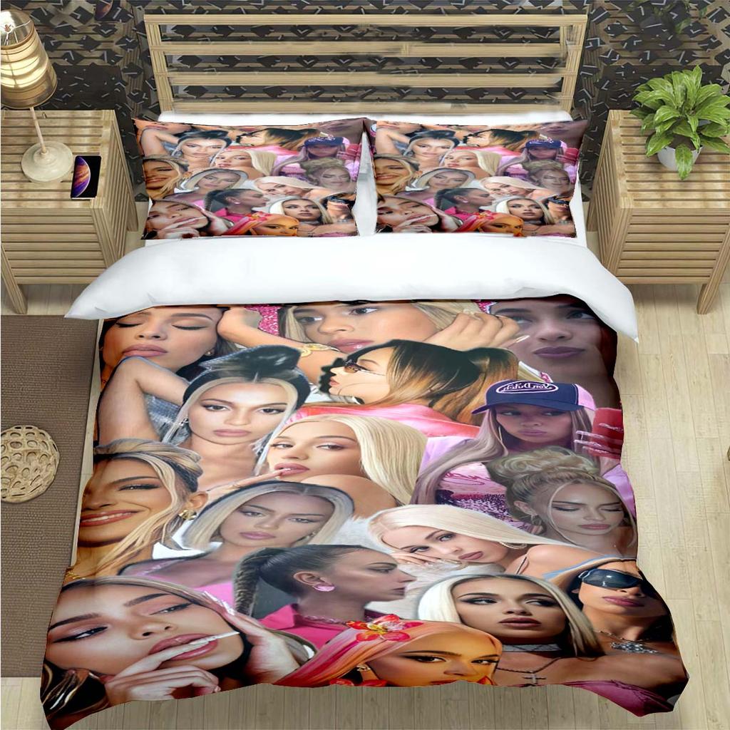 Fashion Spain Hot Female Singer B-bad G-Gyal Print Bedding Set Duvet Cover Comforter Bed Youth Kids Girl Boys Luxury Gift