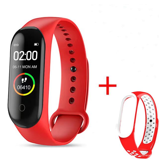 Водонепроницаемый M4 Смарт-часы Браслет Монитор артериального давления и сердечного ритма Смарт-браслет Фитнес-трекер Браслет для Android IOS