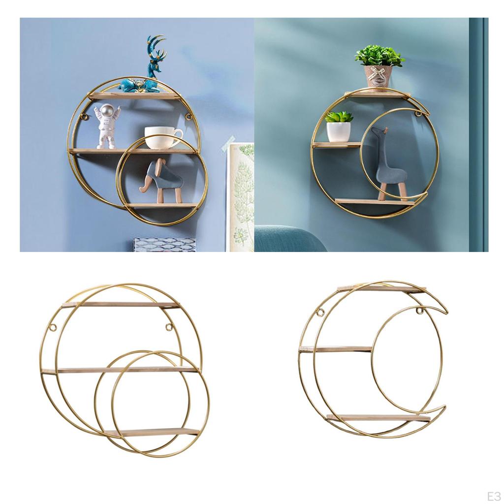 3-х уровневая металлическая настенная полка, прочный декоративный декор для предметов первой необходимости в ванной, экономит место,