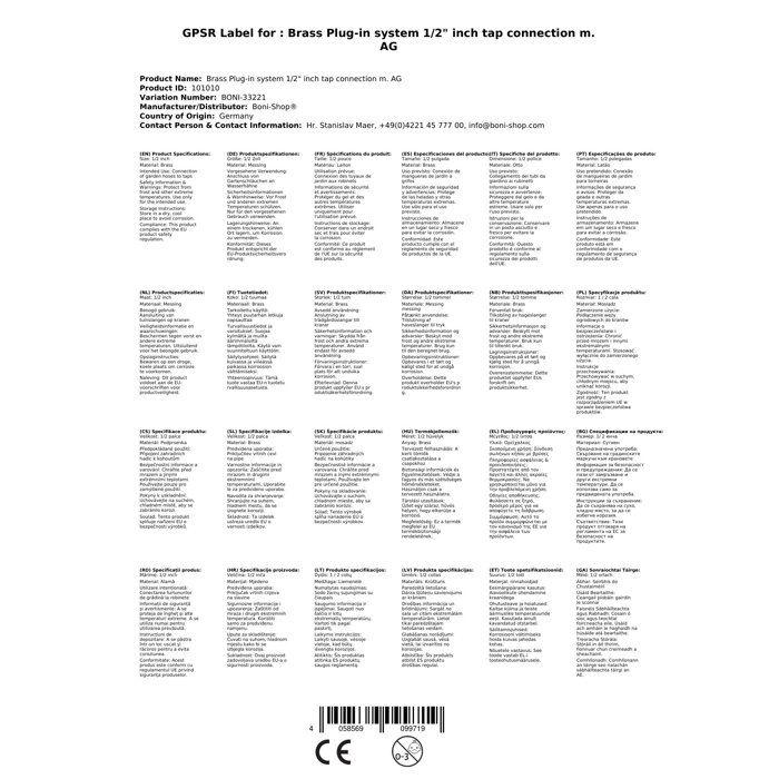 Raccord Robinet Arrosage 1/2 Pouce en Laiton - Système de Connexion Rapide pour Jardin