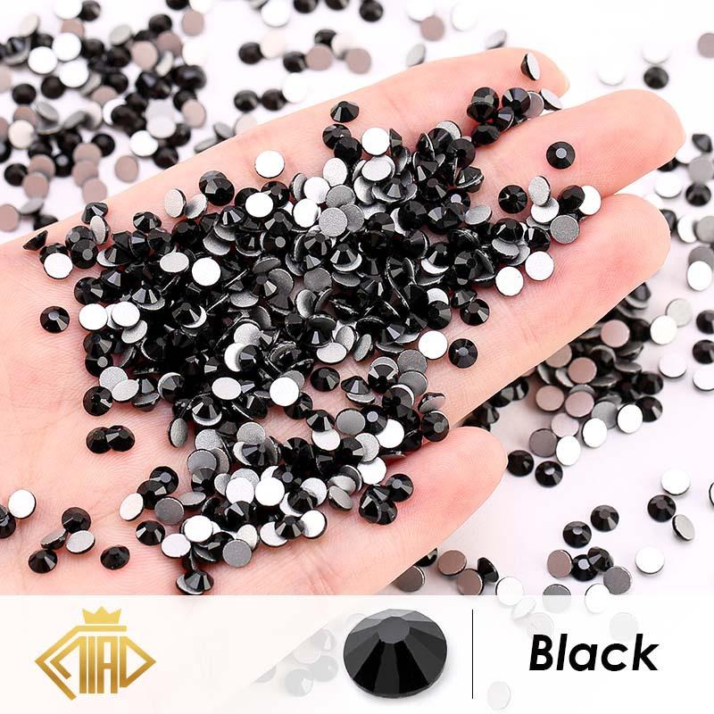 Glass Flat Bottom Drill 1440 Nail Drill Electroplated Rhinestone Diy Accessories Nail Drill Jewelry Accessories Sticker Drill