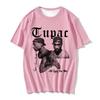 West Coast Gangsta Women T-shirt Rapper Tupac Tops Hip Hop Streetwear Graphic T Shirts Oversized Short Sleeves Tee Men T Shirt