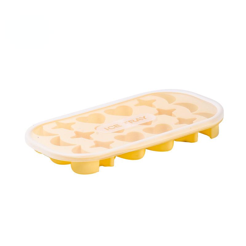 Moon Heart Ice Cube Maker Silicone Ice Mold With Lid DIY 3D Stars Ice Tray Juice Drink Whiskey Cocktails Kitchen Mold