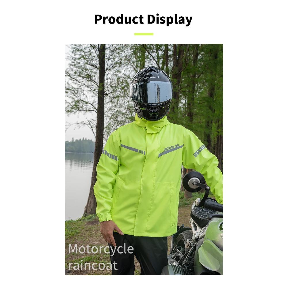 Motor Air 2025 Newest Motorcycle Rider Raincoat Split Type Riding Rainy Suit 2pcs/Set Breathable Deep Rainproof Upgraded Version