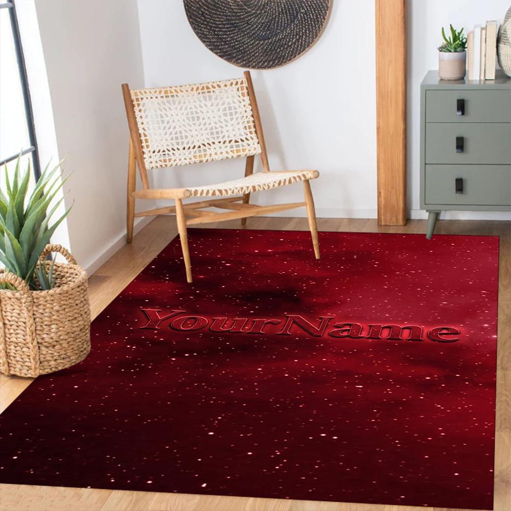 Rose Customized Name Area Rug Design for Hallway Foyer Dormitory Decorate room Antislip Carpet Office home decor