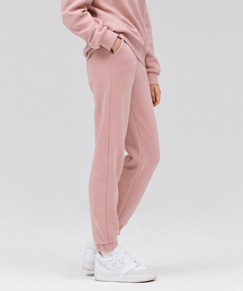 CHASECULT Women'S Fleece-Lined Jogger Warm-Up Pants - Pink
