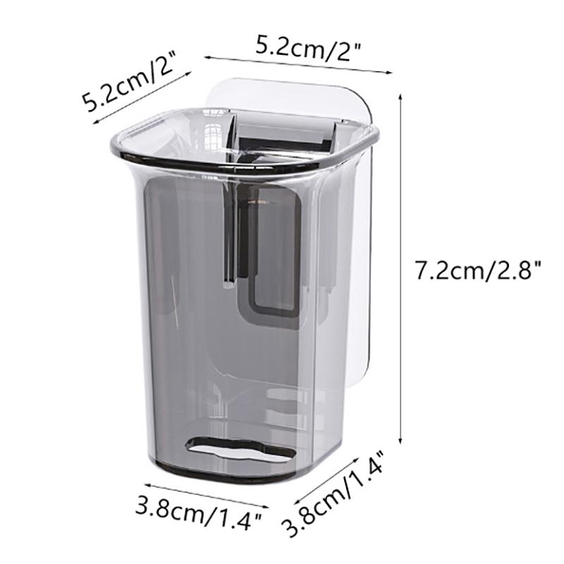 Настенный держатель для зубных щеток с крышкой, самоклеящийся держатель для зубных щеток, для общежитий, ванных комнат и душа, вмещает