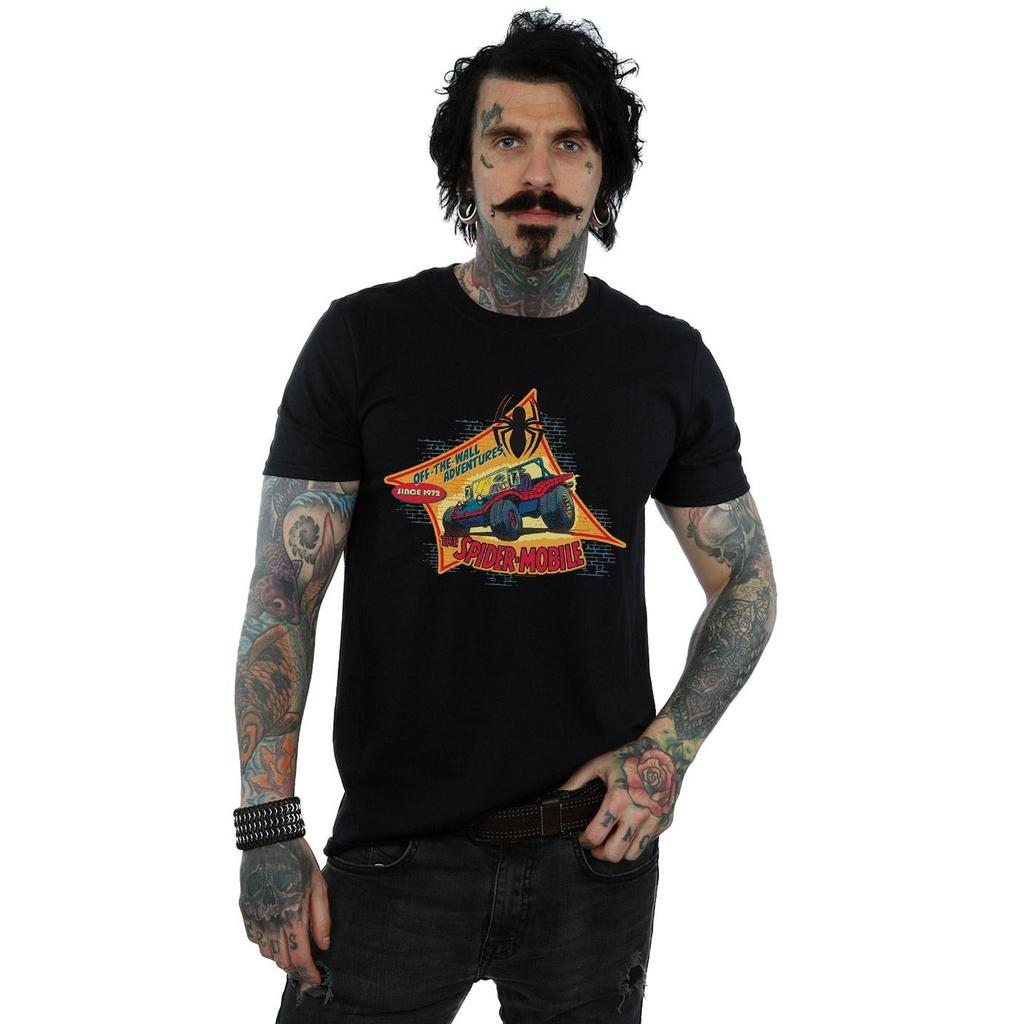 Marvel Mens Spider-Man The Spider Mobile T-Shirt