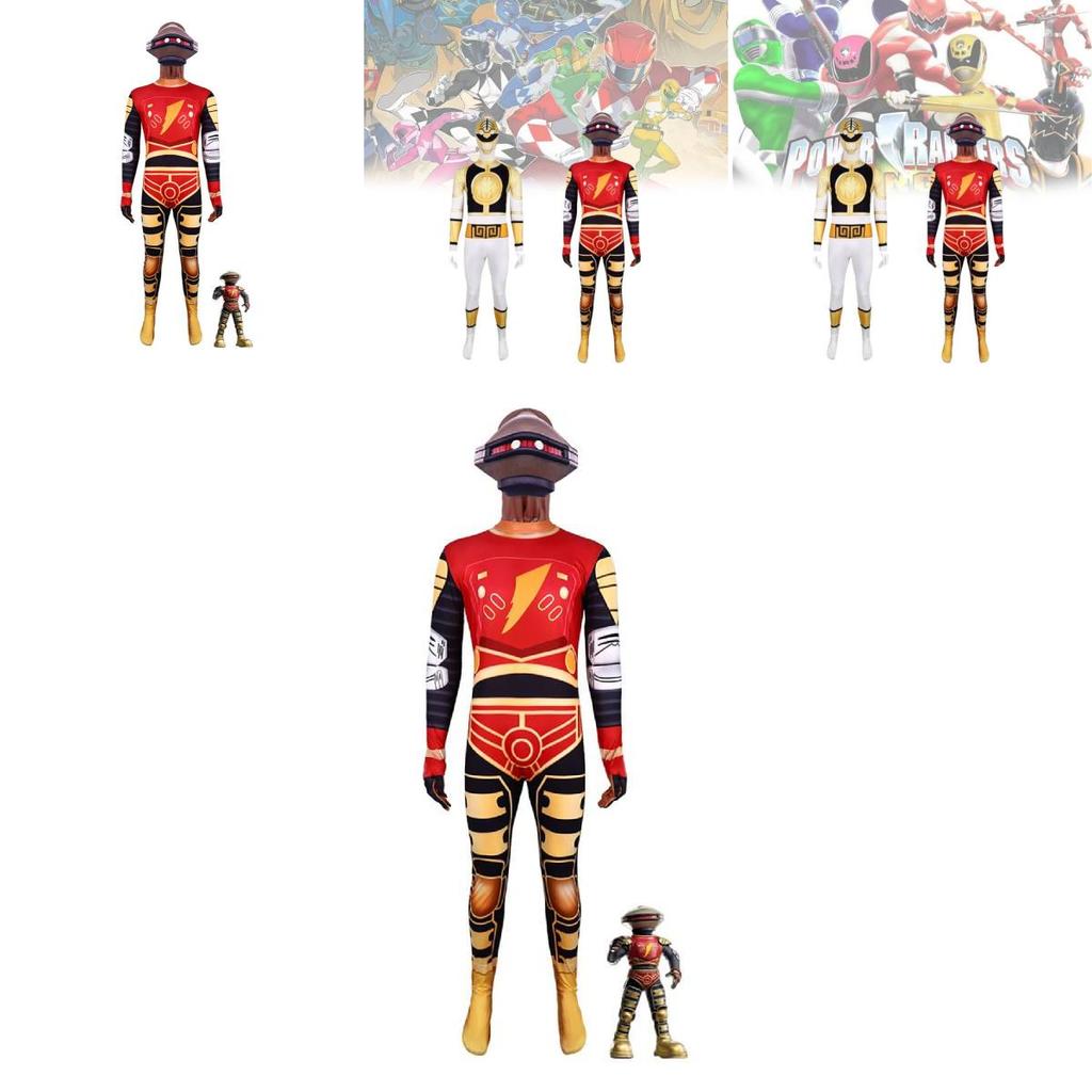 Костюм для косплея Могучих Морфинов Пауэр Рейнджерс Динозавры для детей на Хэллоуин, костюм для вечеринки