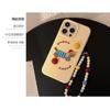 Embroidered puppy iPhone 16 case with colorful polka dot bracelet, suitable for iPhone 17, 13, 15 Pro Max, 3D silicone