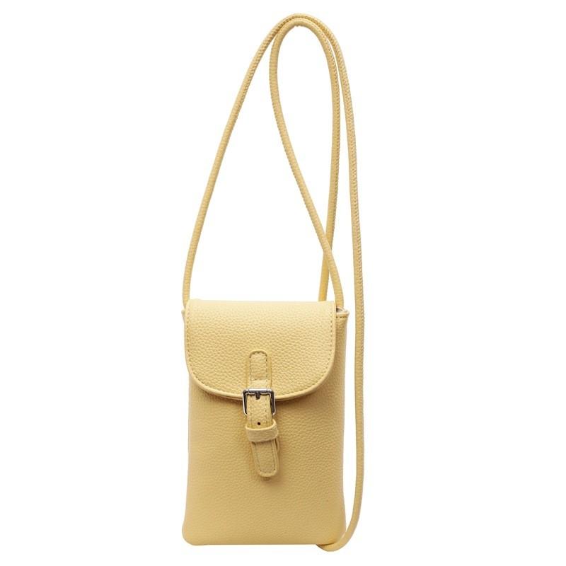 Women Pu Mini Crossbody Bag Phone Purse With Lock Clasp For Casual Outings Use