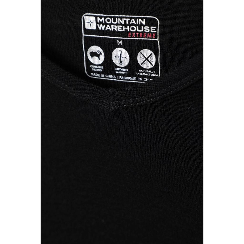 Mountain Warehouse Men's Merino Wool V Neck Base Layer Top