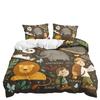 Трехпредметный мультяшный комплект пододеяльника с изображением животных джунглей, цифровая печать, двухпредметный набор, подходит для четырех сезонов