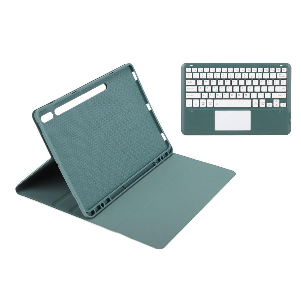12.4in Tablet Keyboard Case with Detachable Wireless Bluetooth Keyboard for Galaxy Tab S8+ 2022 S7