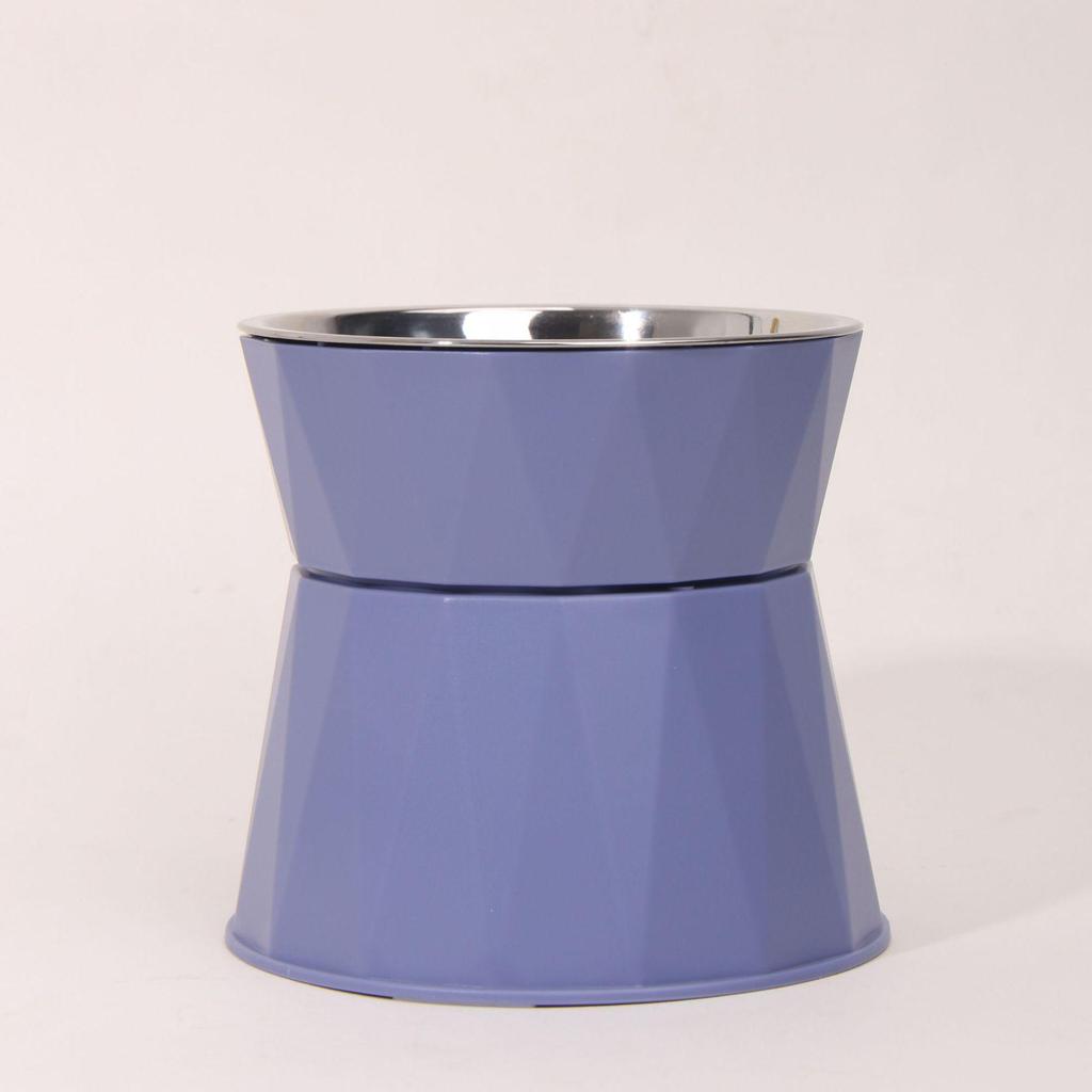 High-Leg Cat Bowl with Neck Protection, Stainless Steel, Anti-Black Chin Design