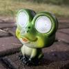 Solar Powered LED Lights Garden Bird Frog Animal Lawn Lamps Ornament Waterproof Lamp Resin Figurines Lights Outdoor Solar Lamps