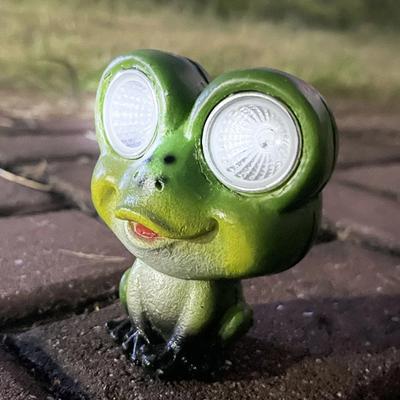 Светодиодные светильники на солнечных батареях Садовые лампы для птиц, лягушек, животных, газонов, украшения, водонепроницаемые лампы, фигурки из смолы, уличные солнечные лампы