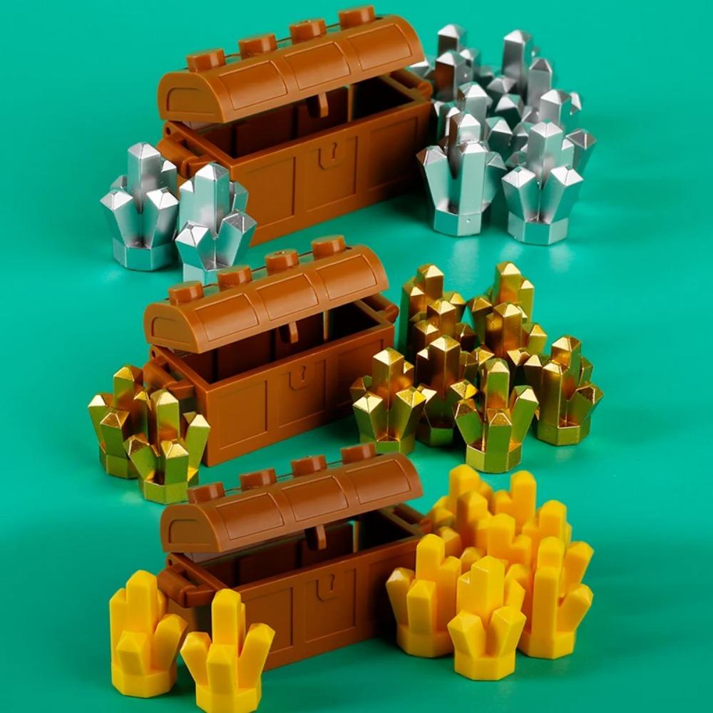 MOC Precious Deposits Building Blocks Treasure Pirate Map Gold Ore Silver Brick Box Diamond Bricks Toys Gift