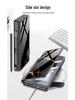 Кожаный чехол-книжка Samsung Z Fold 6 со слотом для стилуса и стеклянной крышкой – Стильный и деловой.
