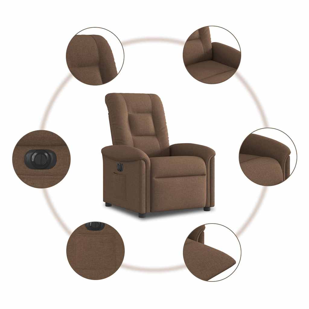 Relax Chair Electric Brown Fabric